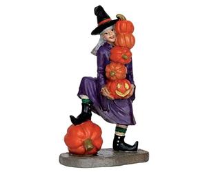 Lemax - Delicate Balance - Bruja con Calabazas - Spooky Town - Polyresin - Figuras y Accesorios para Halloween