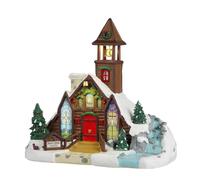 LEMAX Edificio Iluminado LED Bear Creek Chapel en Resina H21,2 x 23 x 15,8 cm