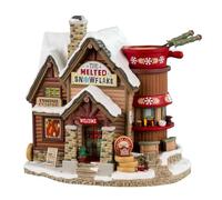 LEMAX Edificio Iluminado LED El Copo de Nieve derretido en Porcelana H17,7 x 18,6 x 12,3 cm