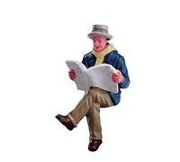 Lemax- Figura de Pueblo navideño: Leer Papeles matutinos, Multicolor (72506)