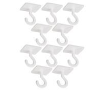 Lemax® - Ganchos adhesivos de plástico para techo, color blanco, autoadhesivos, 25 x 25 mm, eficacia probada, 10 unidades