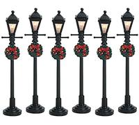 Lemax - Gas Lantern Street Lamp, Set Of 6, B/O (4.5Volt)