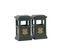 Lemax - Green Trash Can - Set of 2