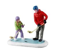 LEMAX Hockey "Tiempo de práctica de padre e hija" en resina H7,2 x 7,5 x 4,2 cm
