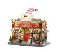 Lemax Holly Jolly Hardware, funciona con pilas (4.5 V), edificio iluminado, #55321