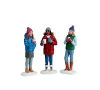 LEMAX Juego de 3 Personajes Hot Cocoa with Friends de Resina Al. 6,8 x 7,4 x 1,8 cm