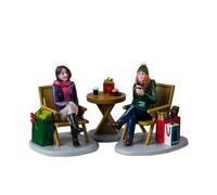 LEMAX Juego de 3 Piezas Pausa para Las Compras navideñas en Resina H5,1 x 12,4 x 5,3 cm