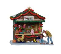 LEMAX Juguetería de Papá Noel Juguetes del Taller de Papá Noel en Resina (Alto 13,9 x 19,5 x 9,5 cm)