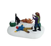 LEMAX Niños y Perros El Mejor Amigo del ángel de Las Nieves en Resina H8,5 x 11 x 8,5 cm