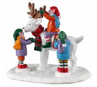 Lemax- Papá Noel Santa's Wonderland Accessory: Reindeer Snowman, sólido, Multicolor (33629)