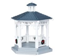 Lemax - Plastic Gazebo With Decorations, Set Of 6