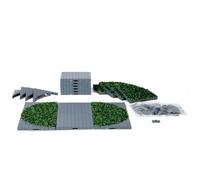 Lemax - Plaza System (Grey, Round Grass) - 24 Pcs