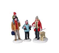 LEMAX - Set de 3 Personajes Familiares Going Skating para tu Pueblo de Navidad