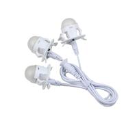 LEMAX Tira de tres luces LED, entrada tipo L, 3 salidas tipo U 100 cm