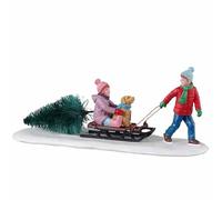 Lemax- Vail Village Accessory: Bringing Home Our Tree (33628)