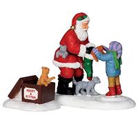 Lemax Village Collection 22045 Christmas Village - Figura Decorativa de Papá Noel y Gatitos