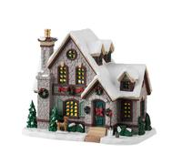 LEMAX White Christmas Edificio Iluminado por LED en Porcelana H16 x 18,5 x 11,8 cm