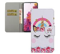 LEMAXELERS Funda para Apple iPhone 16E 2025, Carcasa para iPhone 16E Carcasa Tipo de Pintura Colorida Flip Libro con Ranuras Tarjetas de Soporte Solapa con Cierre magnético Case XC Unicorn