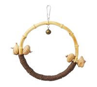 Lembeauty Percha para Loros para Jaula, Soporte para Percha para pájaros - Juguete oscilante para Hamaca con Jaula para cacatúas | Puente Giratorio de Juguetes para Loros, Columpios para pájaros para