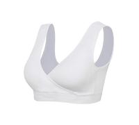 Lemef Sujetador de Lactancia Materna sin Costuras sin Aros 3 Unidades, Sin Acolchado, 1*Blanco, XXL