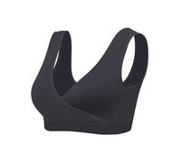 Lemef Sujetador de Lactancia Materna sin Costuras sin Aros 3 Unidades, Sin Acolchado, 1*Negro, XL