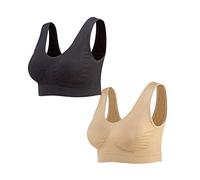 Lemef Sujetador Deportiva sin Costuras Sostén sin Aros con Almohadillas Extraíbles para Mujeres (3 Paquetes)