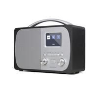 LEMEGA DR5 Radio a Pilas Portátil Pequeña - Radio Despertador Digital con Bluetooth,FM/Dab/Dab+,Reloj Despertador,Alimentación por Baterías o Corriente - Vintage Compacta,Cera de Carbono