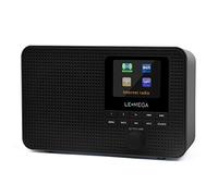 LEMEGA IR1 Radio por Internet WiFi portátil,Radio Digital Dab/Dab + /FM,Bluetooth,Reloj de Alarma Dual,60 preajustes,Salida de Auriculares,Pantalla a Color,baterías o alimentación de Red - Negro