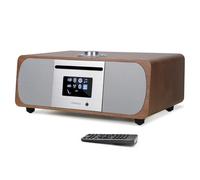 LEMEGA M5P Equipo de música(Reproductor de CD, Radio Dab por Internet,Dab+,FM, Transmisión Bluetooth,Spotify Connect,AUX,USB, Alarma Sleeptimer,mandos a Distancia),Nogal Oscuro
