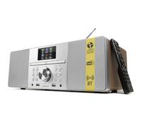 LEMEGA MSY1P Reproductor de CD con Radio Dab/Dab+ y FM, Streaming por Bluetooth, Sistema Hi-Fi estéreo de 80 W, Pantalla a Color, 60 presintonías, Mando a Distancia, Mueble de Madera acústica