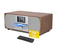 Lemega Reproductor de CD MSY6 con radio DAB+ y FM | Sistema HIFI | Bluetooth | Potente sistema estéreo | Gabinete de madera acústica | Altavoces de 100 W | 40 ajustes preestablecidos | Conector para