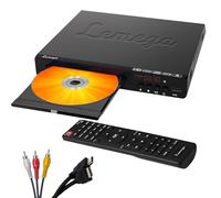 Lemega Reproductor de DVD PlayHD - Reproductor de video multiregión sin regiones con salida HDMI y escalado de 1080p, reproducción USB/CD, puertos RCA/AUX, diseño compacto para TV y Smart TV, cable