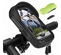 LEMEGO Soporte Movil Bicicleta Moto Impermeable, Bolsa Manillar Bicicleta Moto Scooter Patinete Electrico con Cubierta, Porta Móvil Rotación 360 Grados para Teléfono 4.7-7 Pulgadas