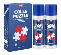Lemeitu - Pegamento para rompecabezas (120 ml, transparente con aplicador, para fijar y colgar rompecabezas, secado rápido, 2 paquetes