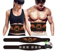 LEMENG Electroestimulador Muscular, EMS Abdominales Cinturón, Estimulador Muscular Abdominales, Masajeador Eléctrico Cinturón con USB Recargable, Ejercitador del Abdomen/Brazo/Piernas/Cintura