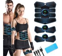 LEMENG Masajeador Eléctrico,Electroestimulador Muscular Abdominales,EMS Abdominales Cinturón,Muscular Abdominales,Muscular Masajeador Eléctrico Cinturón Abdomen/Brazo/Piernas/Glúteos