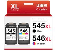 Lemero 545XL 546XL Cartuchos Compatibles para Tinta Canon 545 546 Negro y Color para Canon MG2950 IP2850 MG2450 MG2550 MX490 MG2555S MG3051 TS3150 TS305 TR4550