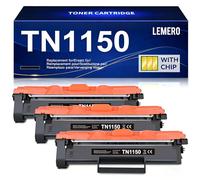 Lemero TN1150 Tóner Compatible para Brother TN1150 TN-1150 TN 1150, Cartucho de tóner para HLL1240W HLL1242W HLL1242WXL DCPL1640W DCPL1642W DCPL1642WXL DCPL1660W (Negro, Pack de 3, con Chip)