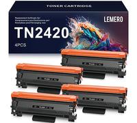 Lemero TN2420 Tóner MFC-L2710DW MFC-L2710DN 3000 Páginas Negro 4 por Pack
