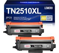 Lemero TN2510XL Tóner MFC-l2800dw MFC-l2827dw Negro 3000 Páginas 2 por Pack | Compatible con Brother MFC-l2827dw hl-l2400dw mfc-l2835dw hl-l2400dwe mfc-l2860dwe dcp-l2660dw hl-l2445dw 2510 Tóner