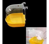 lemgyiamz BañEra para PáJaros BañO Enjaulados - Accesorios Casa De BañOs con Gancho Alimentador La MayoríA Las Jaulas Periquitos Mascotas Ducha Agua Jaula Colgante Canarios 1 Pieza