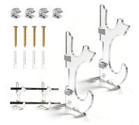 lemgyiamz Soporte Espada Pared, Soporte Katana Pared 2 Niveles, Expositor de Acrílico Transparente Pared para Katanas Real Sable Laser Samurai Sword Salón Universal