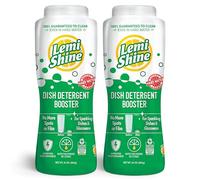 Lemi Shine Potenciador de detergente para platos, galardonado limpiador multiusos de ácido cítrico (recipiente de 24 onzas, paquete de 2)