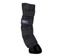 LeMieux Arctic Ice Horse - Par de botas de caballo en color negro con efecto refrescante y correas elásticas flexibles para patas delanteras o traseras, talla única