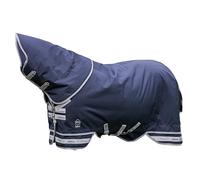 LeMieux Arika - Manta de peso pluma de 0 g, 900 denier, transpirable, impermeable, cuello desmontable incluido, color azul marino, 167,6 cm