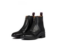 LeMieux Bota Paddock con cremallera, piel con reposapiés laterales de goma, Black, 39 EU