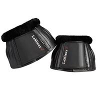 LeMieux Botas de Caballo de Goma de Forro Polar - Botas de sobrealcance o Campana para Caballos - Equipo de protección y Equipo de Entrenamiento - Botas de equino, envolturas y Accesorios (Negro/XXL)