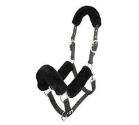 Lemieux Collar cómodo para Caballos - Negro - Forro Polar Suave - Ajustable y Duradero - Pony