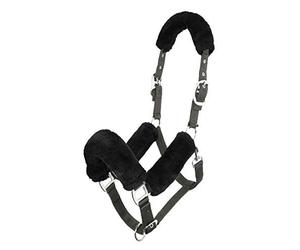 Lemieux Collar cómodo para Caballos - Negro - Forro Polar Suave - Ajustable y Duradero - Pony