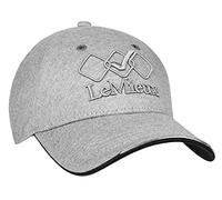 LeMieux Gorra de béisbol del equipo con diseño de carcasa sin costuras, borde de pico curvado, ventilado y ajustable, gris, Talla única